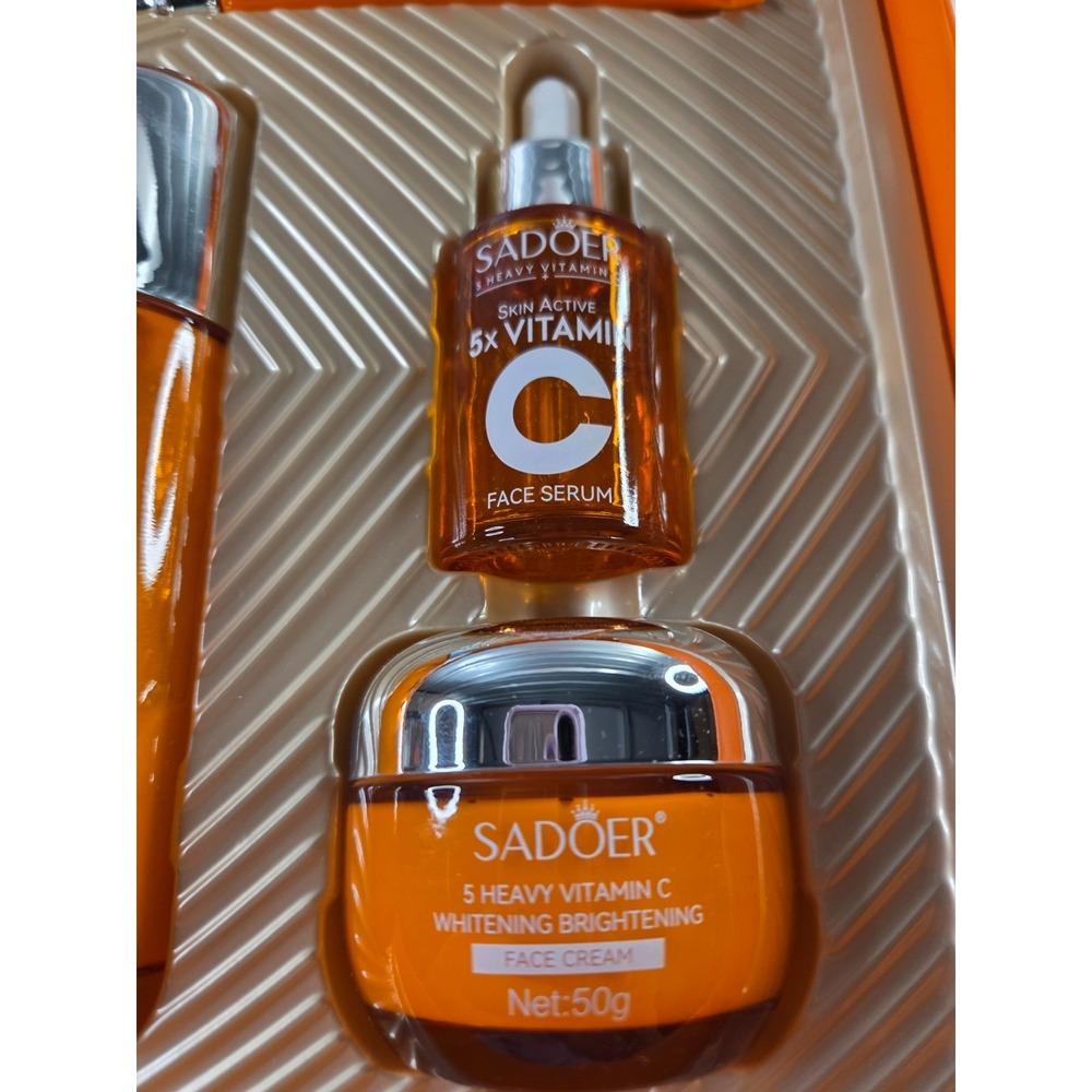 SADOER 5X Vitamin C Skincare Serum Toner Lotion Cream Cleanser **SEE NOTES** - Picture 7 of 8